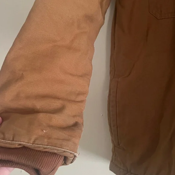 Dickies Tan Military Field Jacket size small note small defect on snaps - Picture 6 of 8